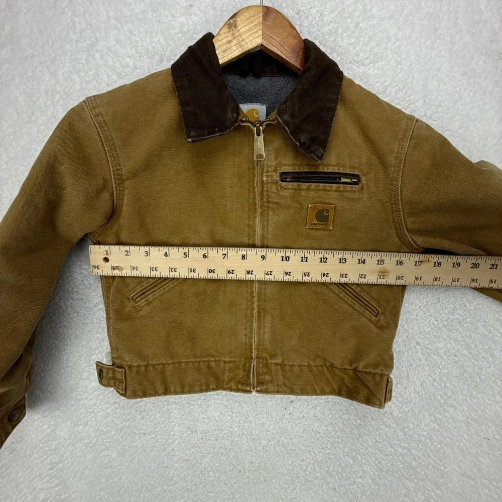 Carhartt‎ Detroit Jacket Fleece Lined Youth Medium (8/10) YYJ97 BRN Brown